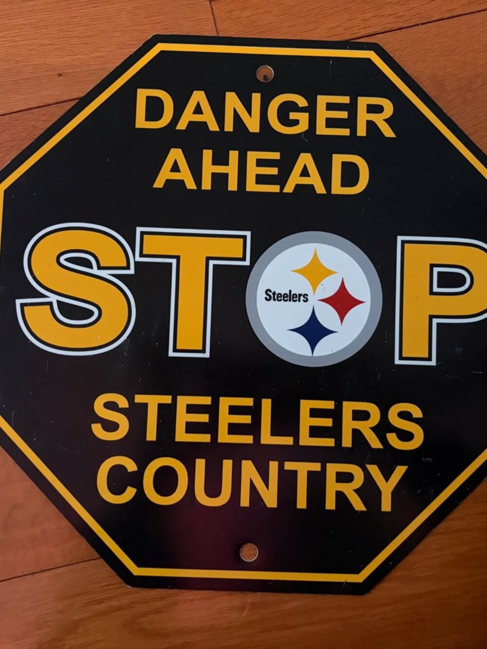 NFL Pittsburgh Steelers Metal Stop Sign - Officially Licensed Fan Cave Decor